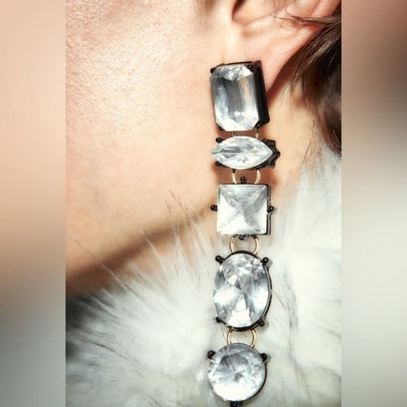 Zara Crystal Dangle Earrings - Picture 8 of 15